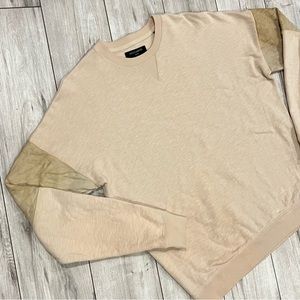 All saints sweater - leather / cotton - small